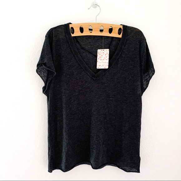 Free People Black Kaylen Tee - Picture 5 of 11